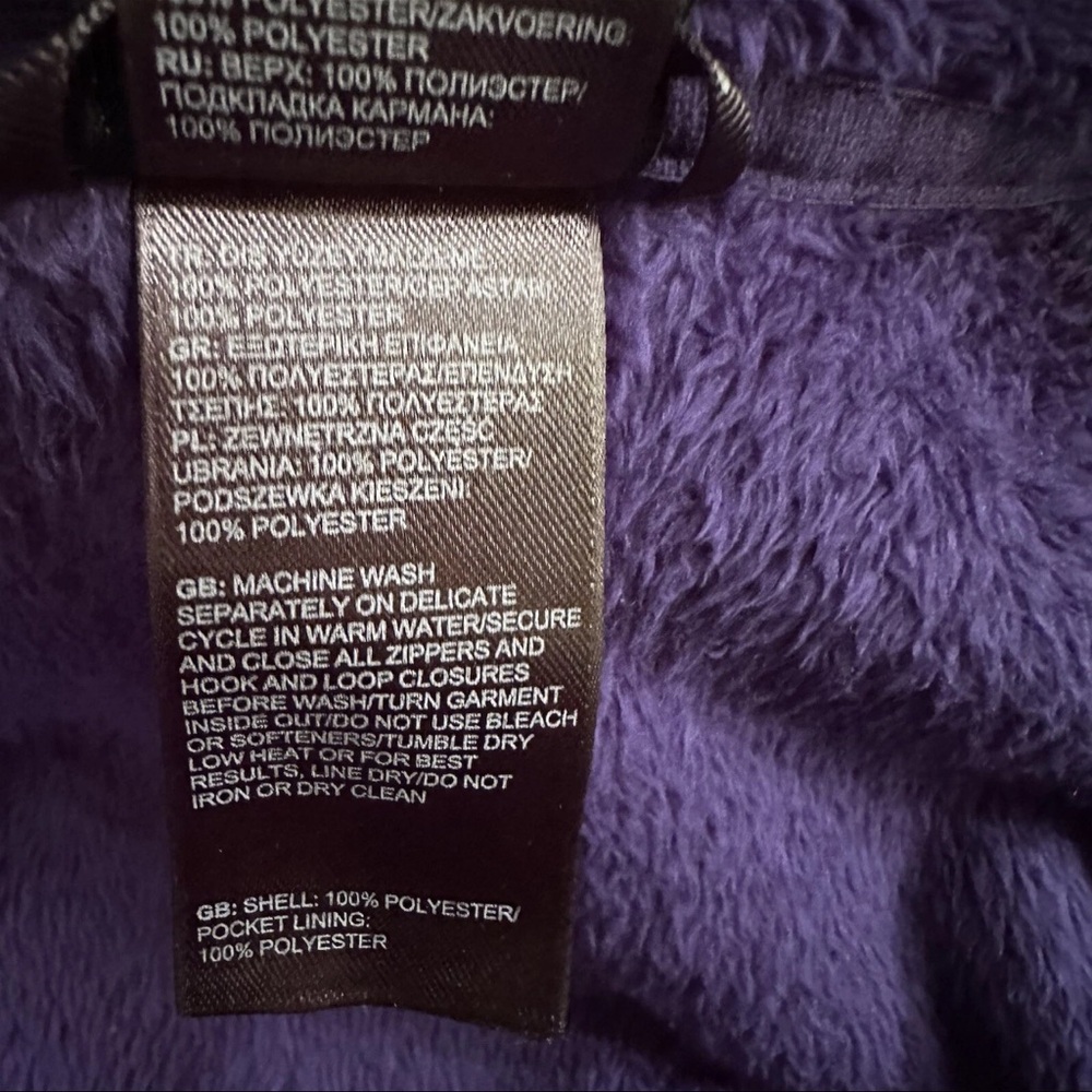 North Face Fleece Jacket Women’s S Purple Osito Soft bluish/purple Sherpa Logo - Picture 9 of 15